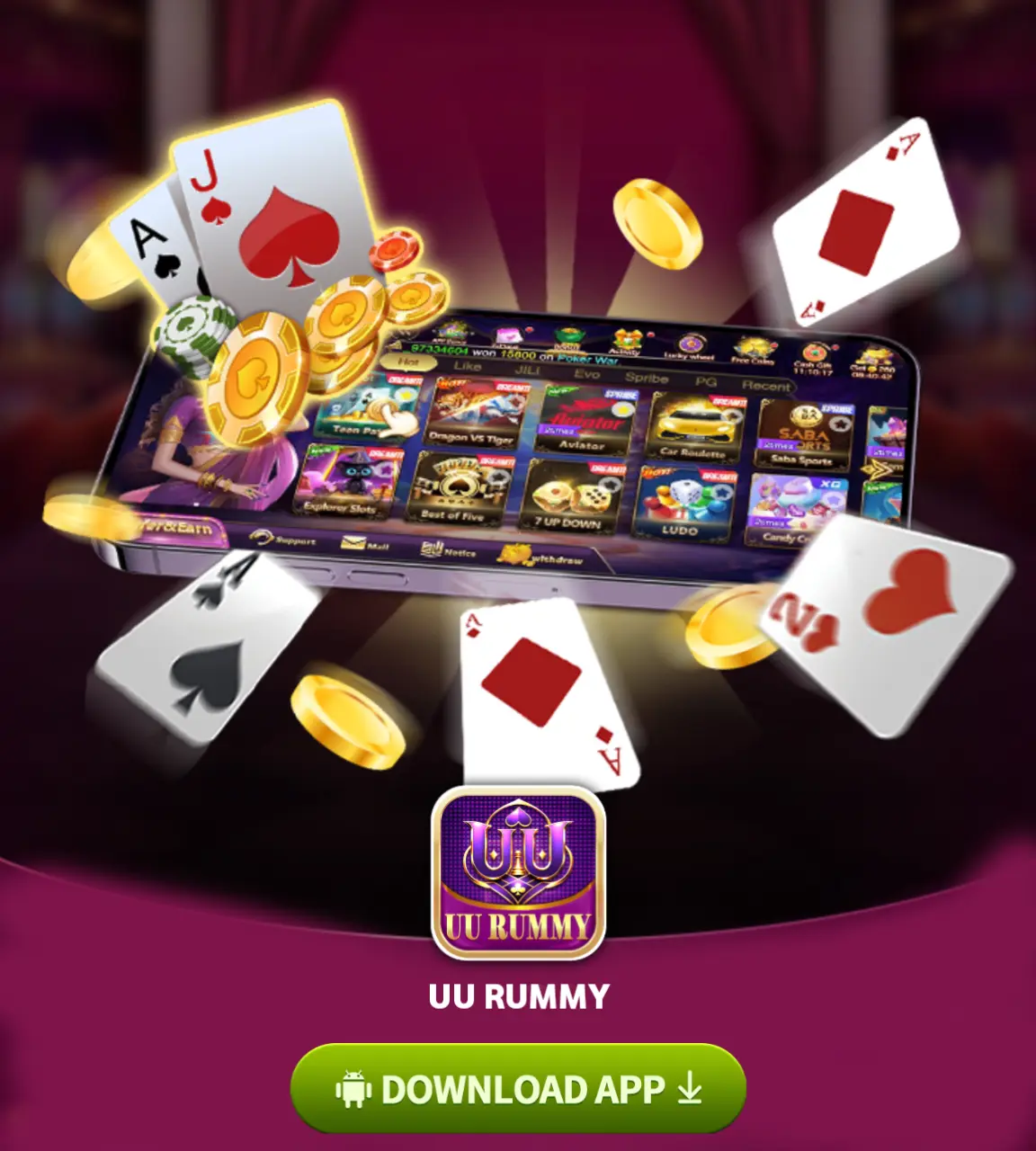 UU Rummy Apk Banner